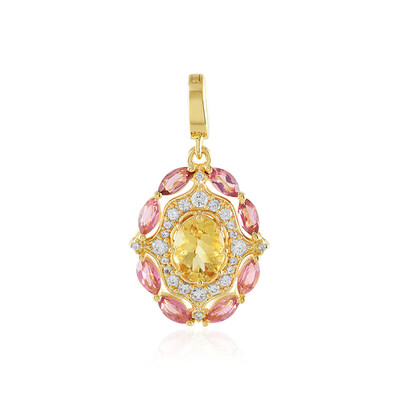 Colgante en plata con Berilo amarillo