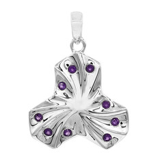 Colgante en plata con Amatista de Zambia
