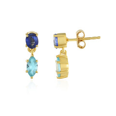 Pendientes en plata con Apatita azul