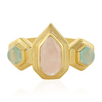 Anillo en plata con Cuarzo rosa