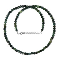 Collar en plata con Ágata de musgo