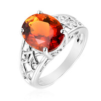 Anillo en plata con Citrino de Madeira
