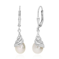 Pendientes en plata con Perla Freshwater