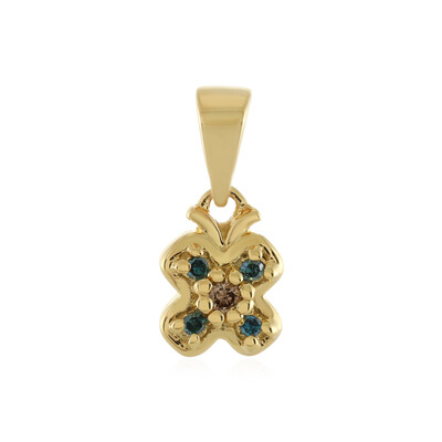 Colgante en plata con Diamante I3 champán