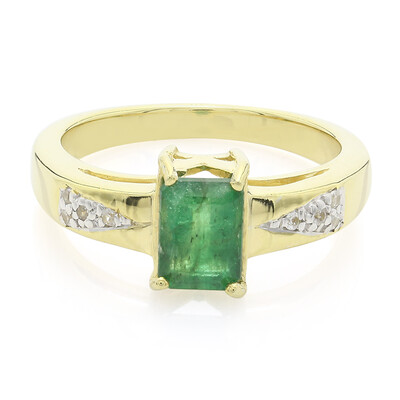 Anillo en plata con Esmeralda de Bahía