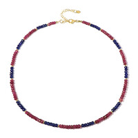 Collar en plata con Hematita dorada (Riya)