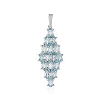 Colgante en plata con Topacio azul cielo