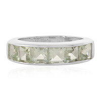 Anillo en plata con Amatista verde