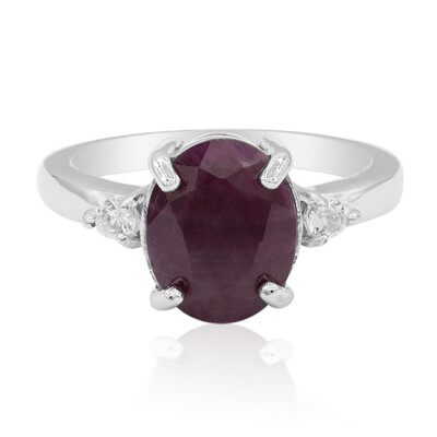 Anillo en plata con Rubí
