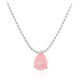 Collar en plata con Cuarzo rosa pastel