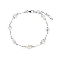 Brazalete en plata con Perla Freshwater