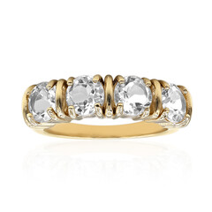 Anillo en plata con Topacio blanco