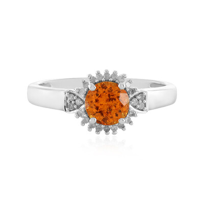 Anillo en oro con Granate espesartina