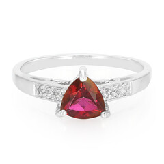 Anillo en plata con Topacio cereza