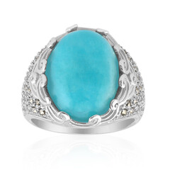 Anillo en plata con Amazonita (Annette classic)