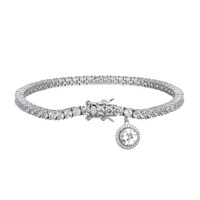 Brazalete en plata con Topacio blanco (Adela Silber)