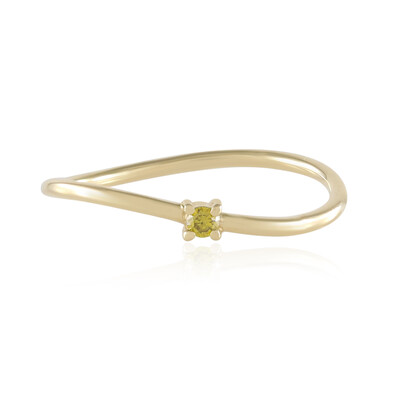 Anillo en oro con Diamante amarillo SI2