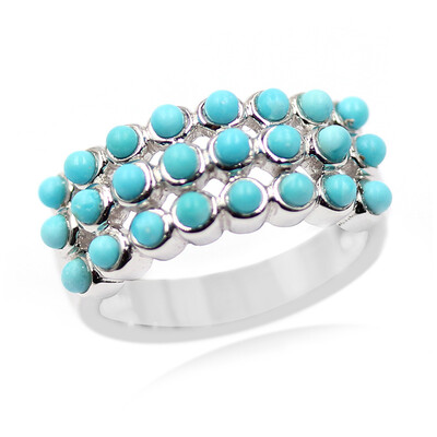 Anillo en plata con Turquesa bella durmiente (Anne Bever)