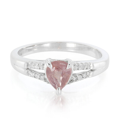 Anillo en oro con Zafiro Padparascha no calentado