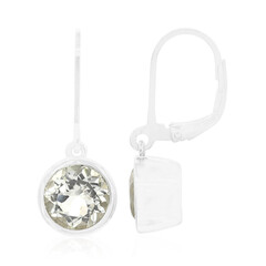 Pendientes en plata con Topacio blanco