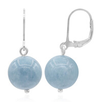 Pendientes en plata con Ágata de lazo azul