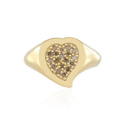 Anillo en plata con Diamante chocolate I2