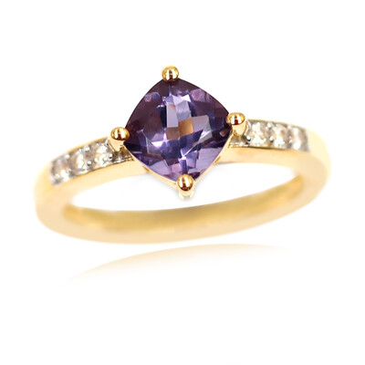 Anillo en plata con Cuarzo arándano