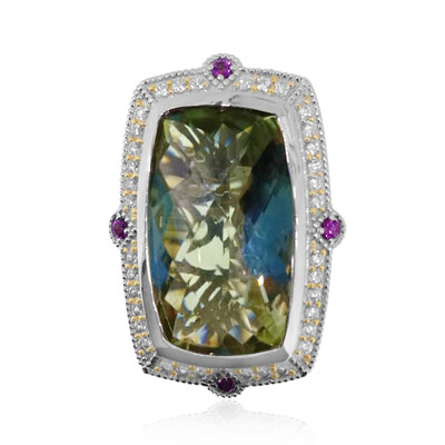 Anillo en plata con Amatista verde (Dallas Prince Designs)