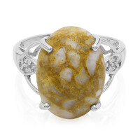 Anillo en plata con Cuarzo Dinosaurio