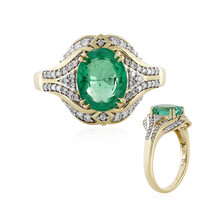 Anillo en oro con Esmeralda de Zambia AAA (D'vyere)
