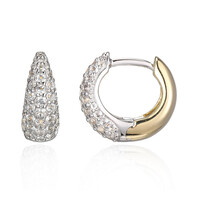 Pendientes en plata con Topacio blanco