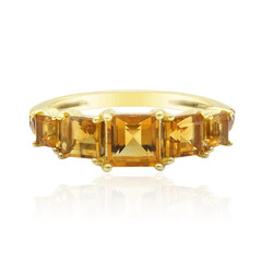 Anillo en plata con Citrino