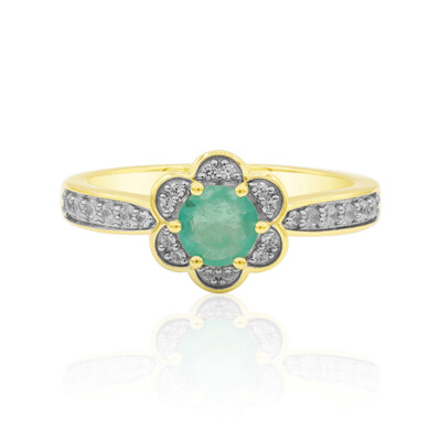 Anillo en oro con Esmeralda de Tanzania