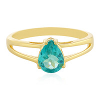 Anillo en plata con Apatita azul