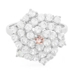 Anillo en plata con Zafiro Padparadscha