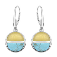 Pendientes en plata con Turquesa