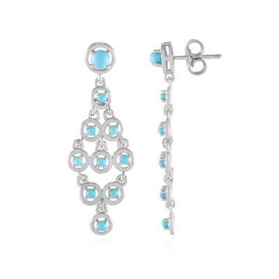 Pendientes en plata con Turquesa bella durmiente