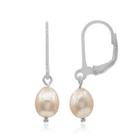 Pendientes en plata con Perla Freshwater (TPC)