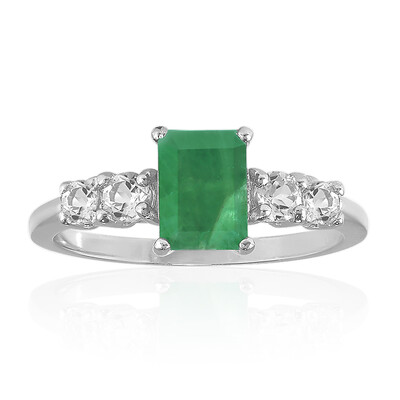 Anillo en plata con Esmeralda