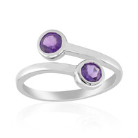Anillo en plata con Amatista de Zambia