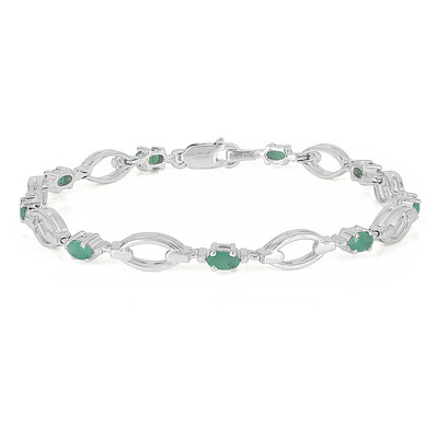 Brazalete en plata con Esmeralda de Socoto