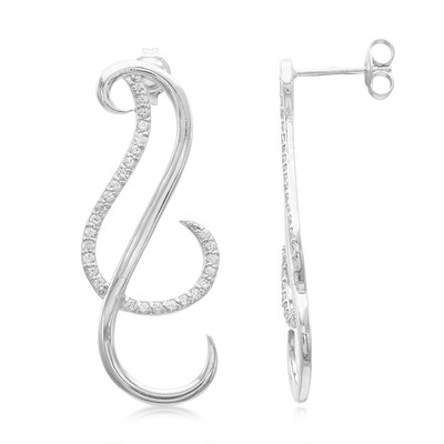 Pendientes en plata con Zafiro blanco