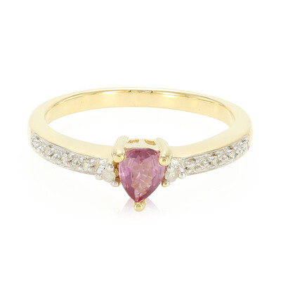 Anillo en oro con Zafiro Padparascha no calentado