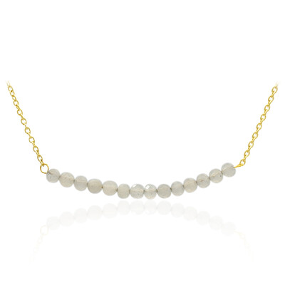 Collar en plata con Piedra de Luna arcoíris