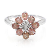 Anillo en oro con Zafiro Padparascha no calentado