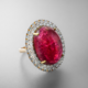 Anillo en oro con Rubelita (AMAYANI)
