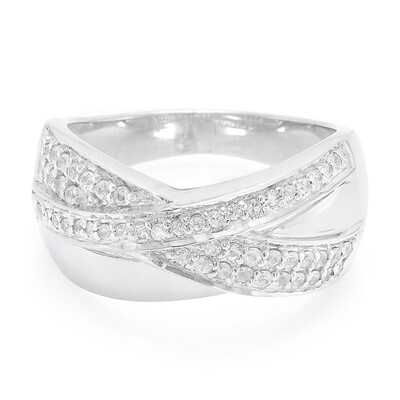 Anillo en plata con Zafiro blanco