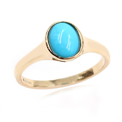 Anillo en oro con Turquesa bella durmiente
