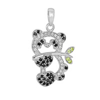 Colgante en plata con Espinela negra