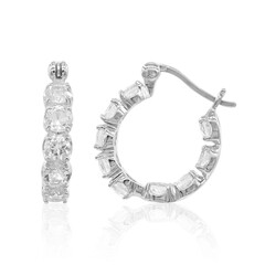 Pendientes en plata con Topacio blanco